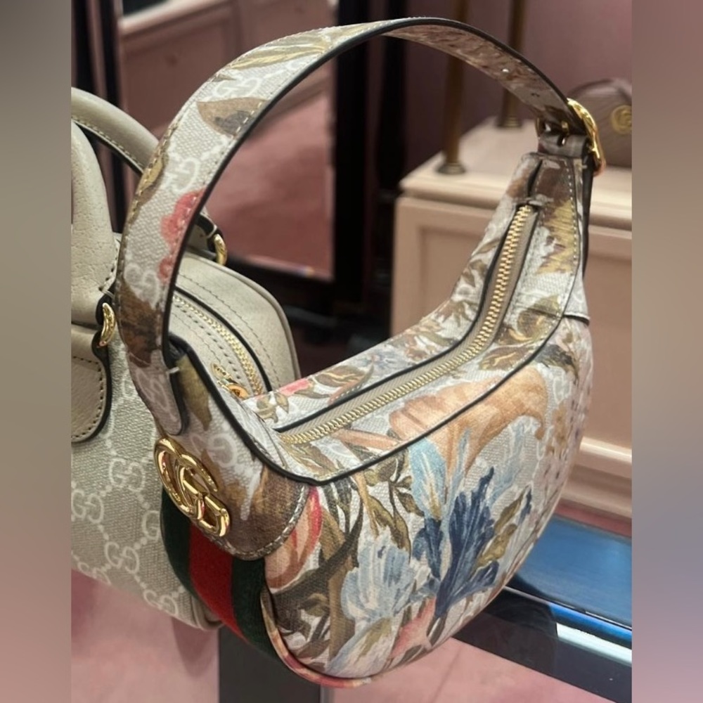 BNIB Gucci Ophidia Mini GG water flora bag
